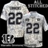 Camo Embroidered Marcello Simmons Cincinnati Bengals #22 Stitched Jersey