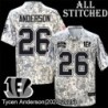 Camo Embroidered Tycen Anderson Cincinnati Bengals #26 Stitched Jersey