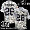 Camo Embroidered Reece Morrison Cincinnati Bengals #26 Stitched Jersey
