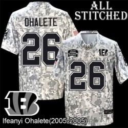 Camo Embroidered Ifeanyi Ohalete Cincinnati Bengals #26 Stitched Jersey