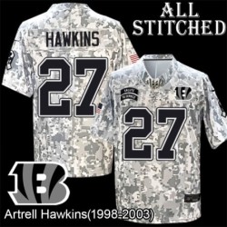 Camo Embroidered Artrell Hawkins Cincinnati Bengals #27 Stitched Jersey