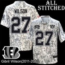 Camo Embroidered Gibril Wilson Cincinnati Bengals #27 Stitched Jersey
