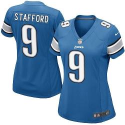 STAFFORD Detroit #9 Womens Football Jersey - Matthew Stafford Womens Football Jersey (Blue)_Free Shipping