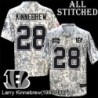Camo Embroidered Larry Kinnebrew Cincinnati Bengals #28 Stitched Jersey