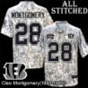 Camo Embroidered Cleo Montgomery Cincinnati Bengals #28 Stitched Jersey