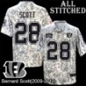 Camo Embroidered Bernard Scott Cincinnati Bengals #28 Stitched Jersey