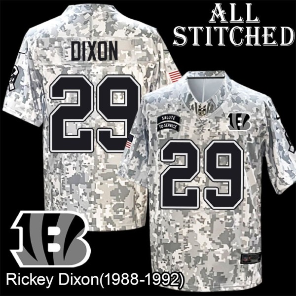 Camo Embroidered Rickey Dixon Cincinnati Bengals #29 Stitched Jersey