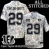 Camo Embroidered Cam Taylor-Britt Cincinnati Bengals #29 Stitched Jersey
