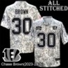 Camo Embroidered Chase Brown Cincinnati Bengals #30 Stitched Jersey