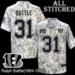 Camo Embroidered Ralph Battle Cincinnati Bengals #31 Stitched Jersey