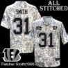 Camo Embroidered Fletcher Smith Cincinnati Bengals #31 Stitched Jersey