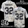 Camo Embroidered Nate Borders Cincinnati Bengals #32 Stitched Jersey