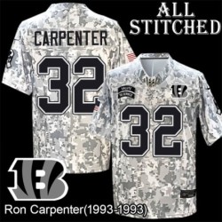 Camo Embroidered Ron Carpenter Cincinnati Bengals #32 Stitched Jersey