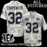 Camo Embroidered Ron Carpenter Cincinnati Bengals #32 Stitched Jersey