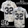 Camo Embroidered Jeremy Hill Cincinnati Bengals #32 Stitched Jersey