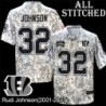 Camo Embroidered Rudi Johnson Cincinnati Bengals #32 Stitched Jersey