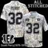 Camo Embroidered Scott Perry Cincinnati Bengals #32 Stitched Jersey