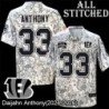 Camo Embroidered Daijahn Anthony Cincinnati Bengals #33 Stitched Jersey