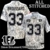Camo Embroidered Steve Broussard Cincinnati Bengals #33 Stitched Jersey