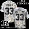 Camo Embroidered Chris Crocker Cincinnati Bengals #33 Stitched Jersey
