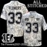 Camo Embroidered Tre Flowers Cincinnati Bengals #33 Stitched Jersey