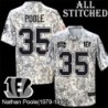 Camo Embroidered Nathan Poole Cincinnati Bengals #35 Stitched Jersey