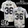 Camo Embroidered Kendall Milton Cincinnati Bengals #36 Stitched Jersey