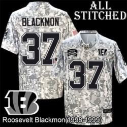 Camo Embroidered Roosevelt Blackmon Cincinnati Bengals #37 Stitched Jersey
