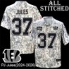 Camo Embroidered PJ Jules Cincinnati Bengals #37 Stitched Jersey