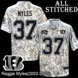 Camo Embroidered Reggie Myles Cincinnati Bengals #37 Stitched Jersey