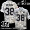 Camo Embroidered Champ Henson Cincinnati Bengals #38 Stitched Jersey