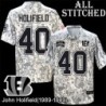 Camo Embroidered John Holifield Cincinnati Bengals #40 Stitched Jersey