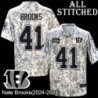 Camo Embroidered Nate Brooks Cincinnati Bengals #41 Stitched Jersey