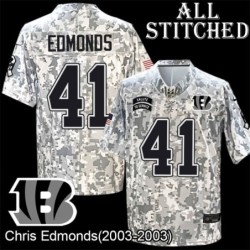 Camo Embroidered Chris Edmonds Cincinnati Bengals #41 Stitched Jersey