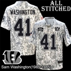 Camo Embroidered Sam Washington Cincinnati Bengals #41 Stitched Jersey