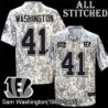 Camo Embroidered Sam Washington Cincinnati Bengals #41 Stitched Jersey
