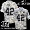 Camo Embroidered Eric Ball Cincinnati Bengals #42 Stitched Jersey