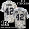 Camo Embroidered Allan George Cincinnati Bengals #42 Stitched Jersey