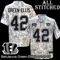 Camo Embroidered BenJarvus Green-Ellis Cincinnati Bengals #42 Stitched Jersey