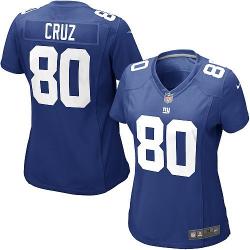 CRUZ NY-Giant #80 Womens Football Jersey - Victor Cruz Womens Football Jersey (Blue)_Free Shipping