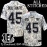 Camo Embroidered Ty Douthard Cincinnati Bengals #45 Stitched Jersey