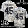 Camo Embroidered Brady Sheldon Cincinnati Bengals #45 Stitched Jersey