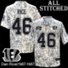 Camo Embroidered Dan Rice Cincinnati Bengals #46 Stitched Jersey