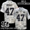 Camo Embroidered Greg Bright Cincinnati Bengals #47 Stitched Jersey