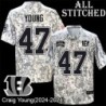 Camo Embroidered Craig Young Cincinnati Bengals #47 Stitched Jersey