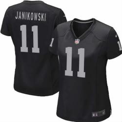 JANIKOWSKI Oakland #11 Womens Football Jersey - Sebastian Janikowski Womens Football Jersey (Black)_Free Shipping