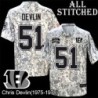 Camo Embroidered Chris Devlin Cincinnati Bengals #51 Stitched Jersey