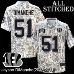 Camo Embroidered Jayson DiManche Cincinnati Bengals #51 Stitched Jersey