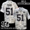 Camo Embroidered Tom Ruud Cincinnati Bengals #51 Stitched Jersey