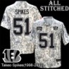 Camo Embroidered Takeo Spikes Cincinnati Bengals #51 Stitched Jersey